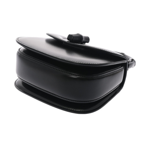 Gucci Bamboo Top Handle Black Calfskin Bag - Picture 5 of 9